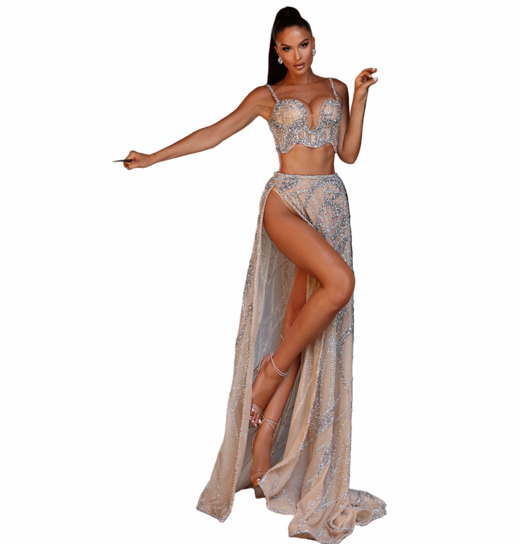 Woman in a glamorous outfit 