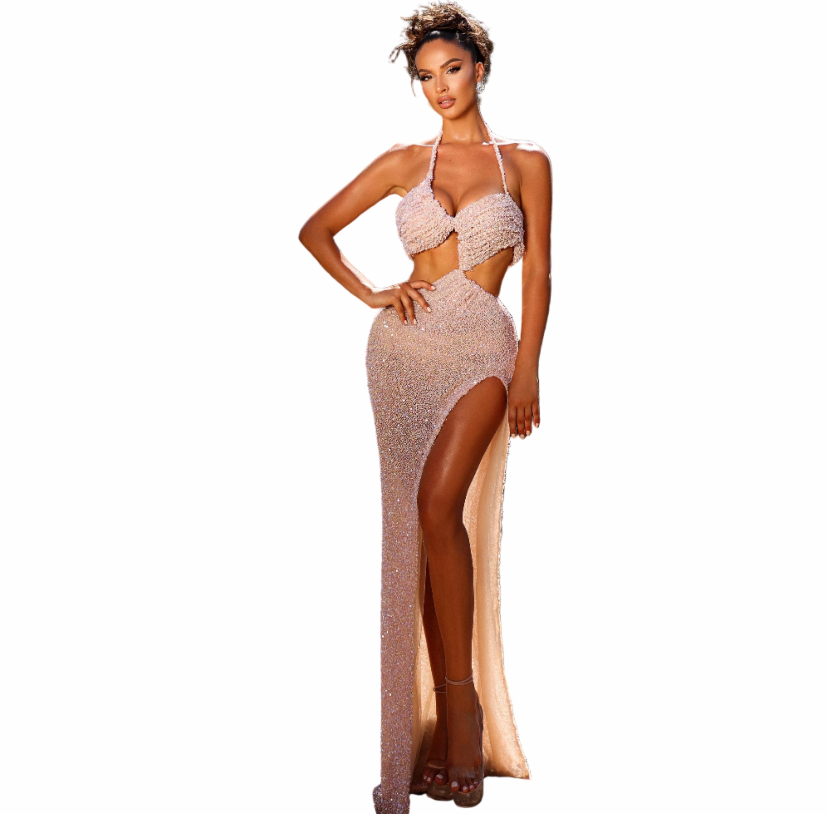 Woman in a white dress 