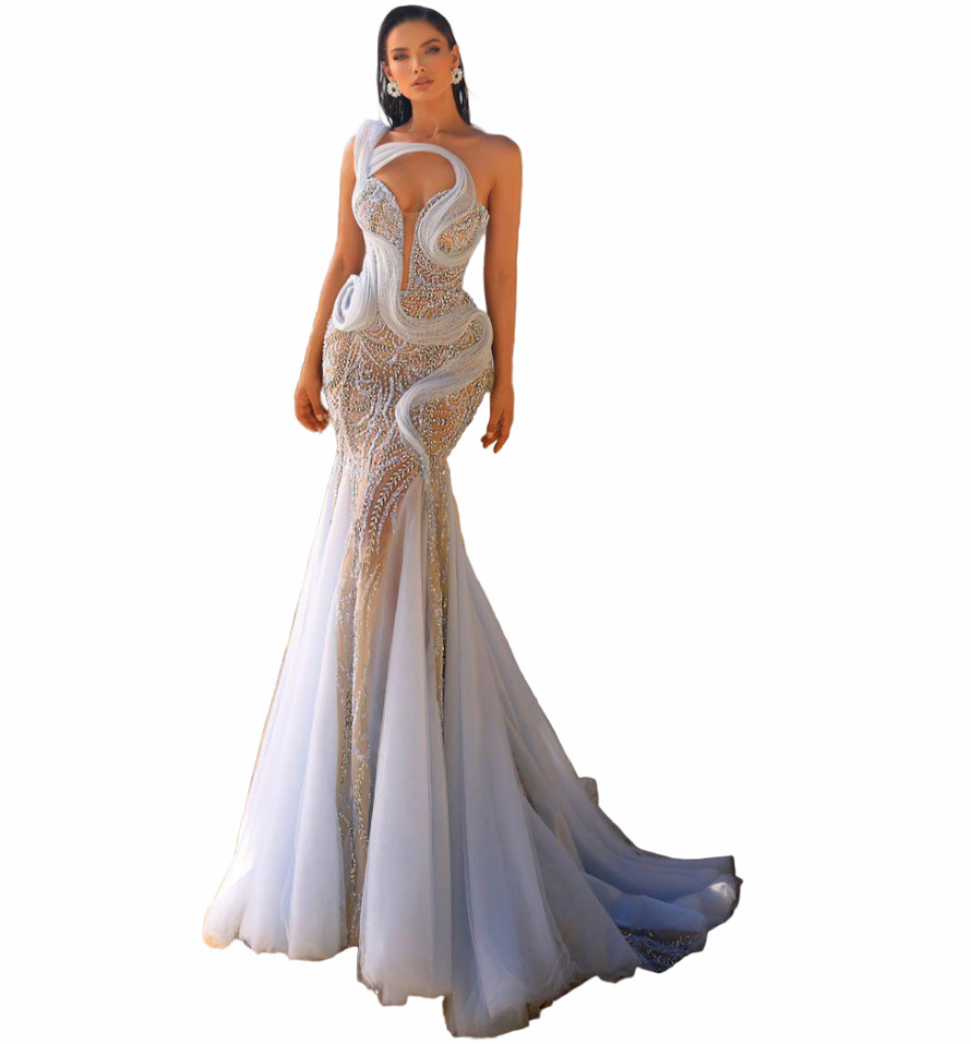 Woman in a white wedding dress 