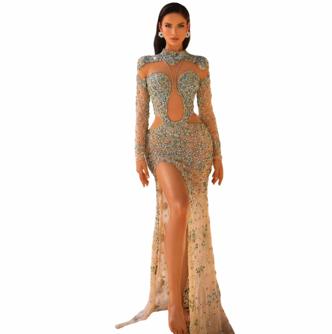 Woman in a sparkling dress 