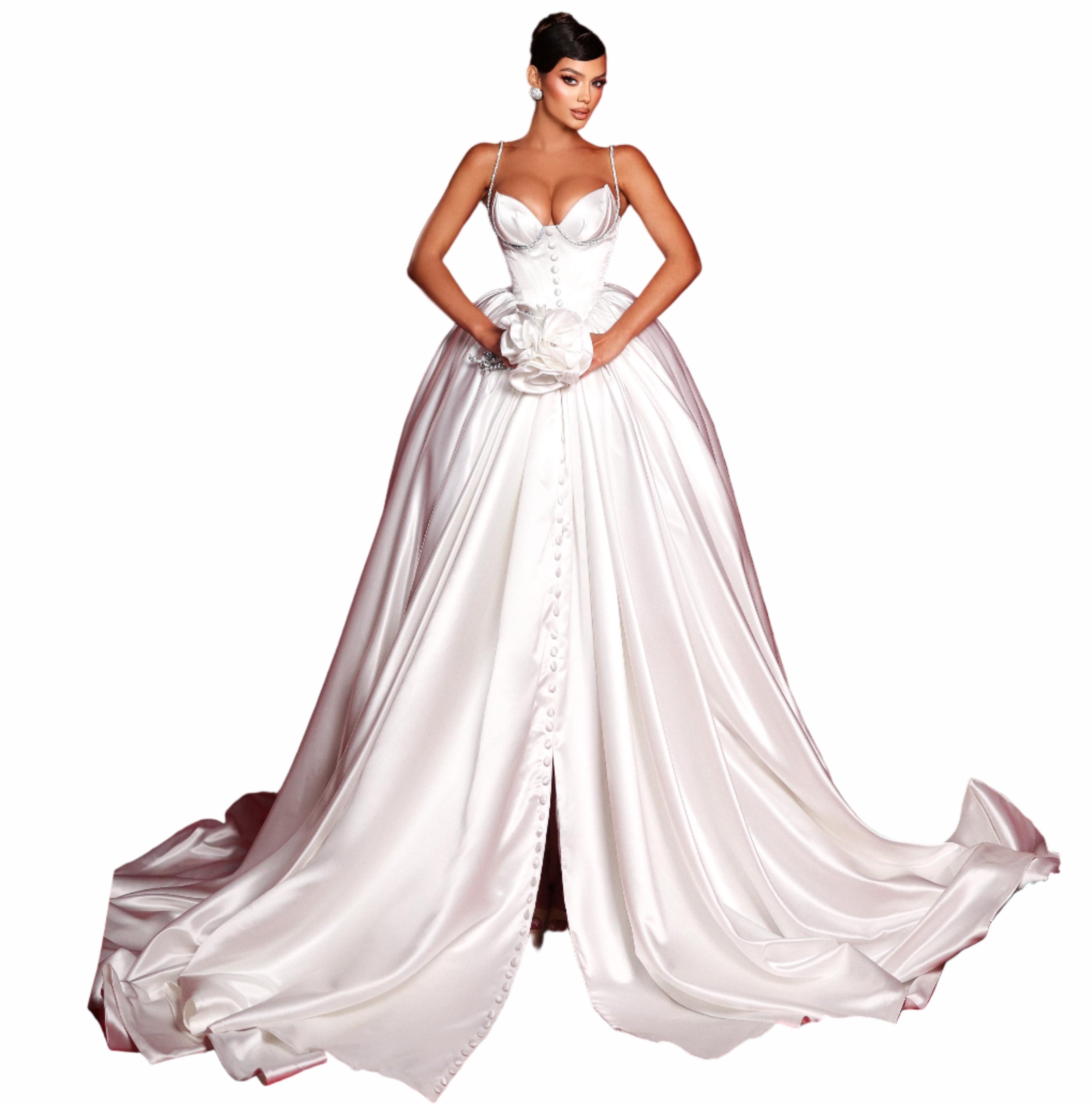 Woman in a white wedding dress 