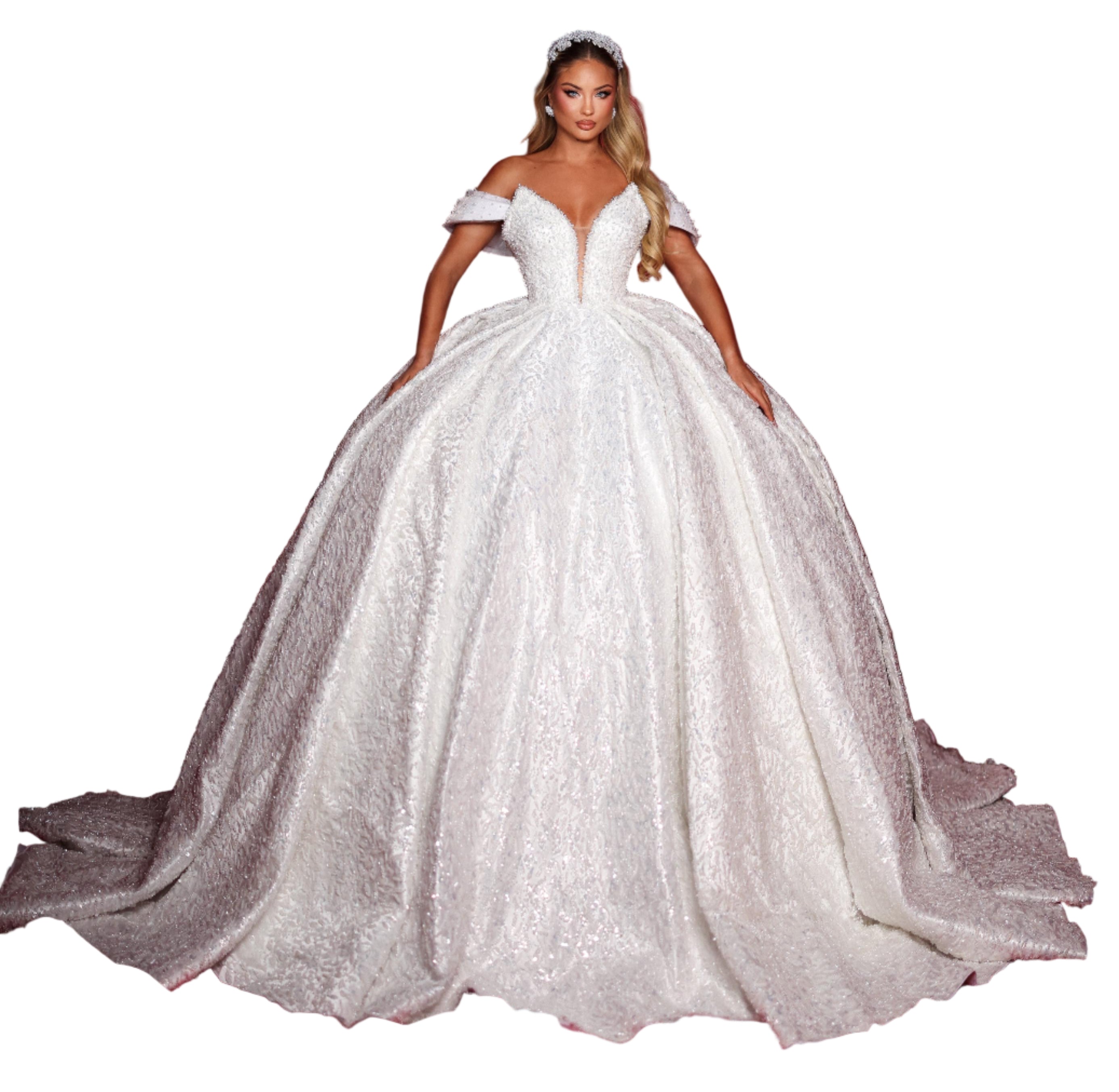 Woman in a white wedding dress 