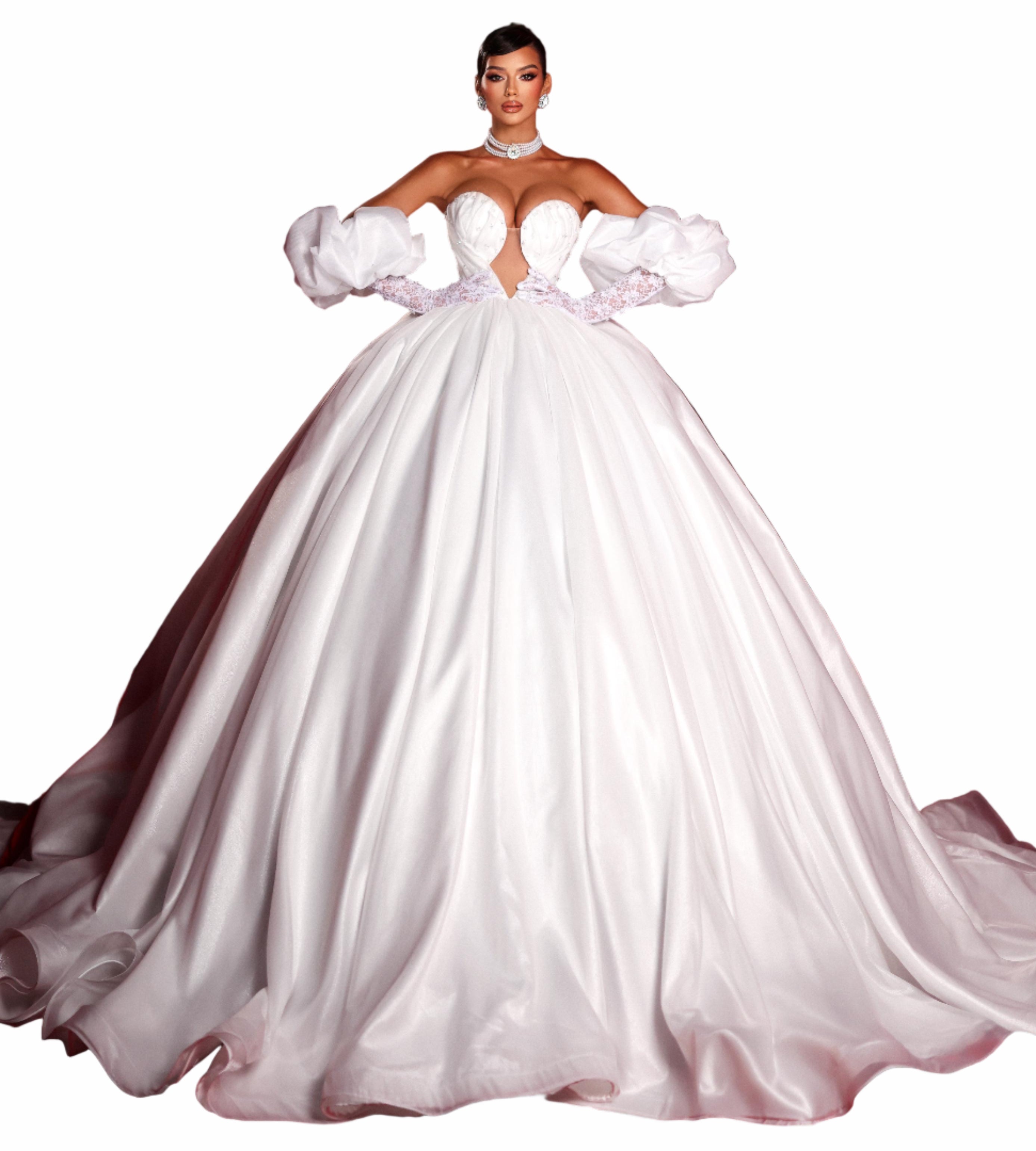 Woman in a white gown