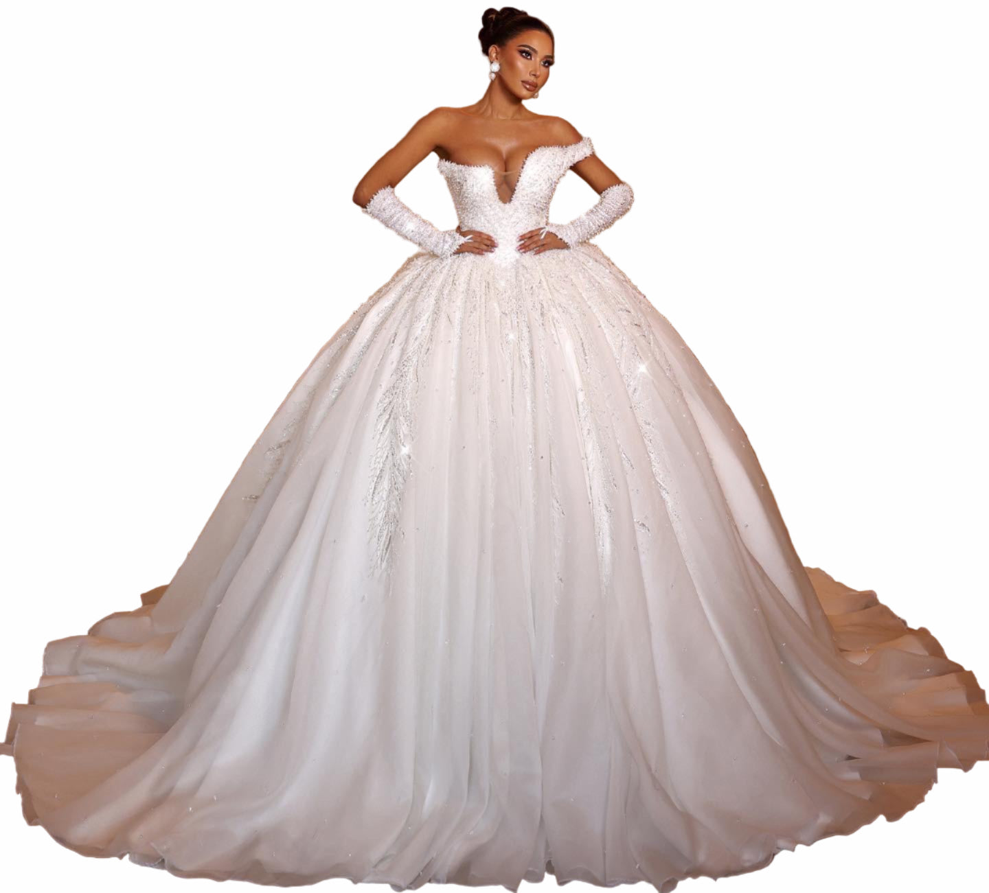 Woman in a white wedding dress 