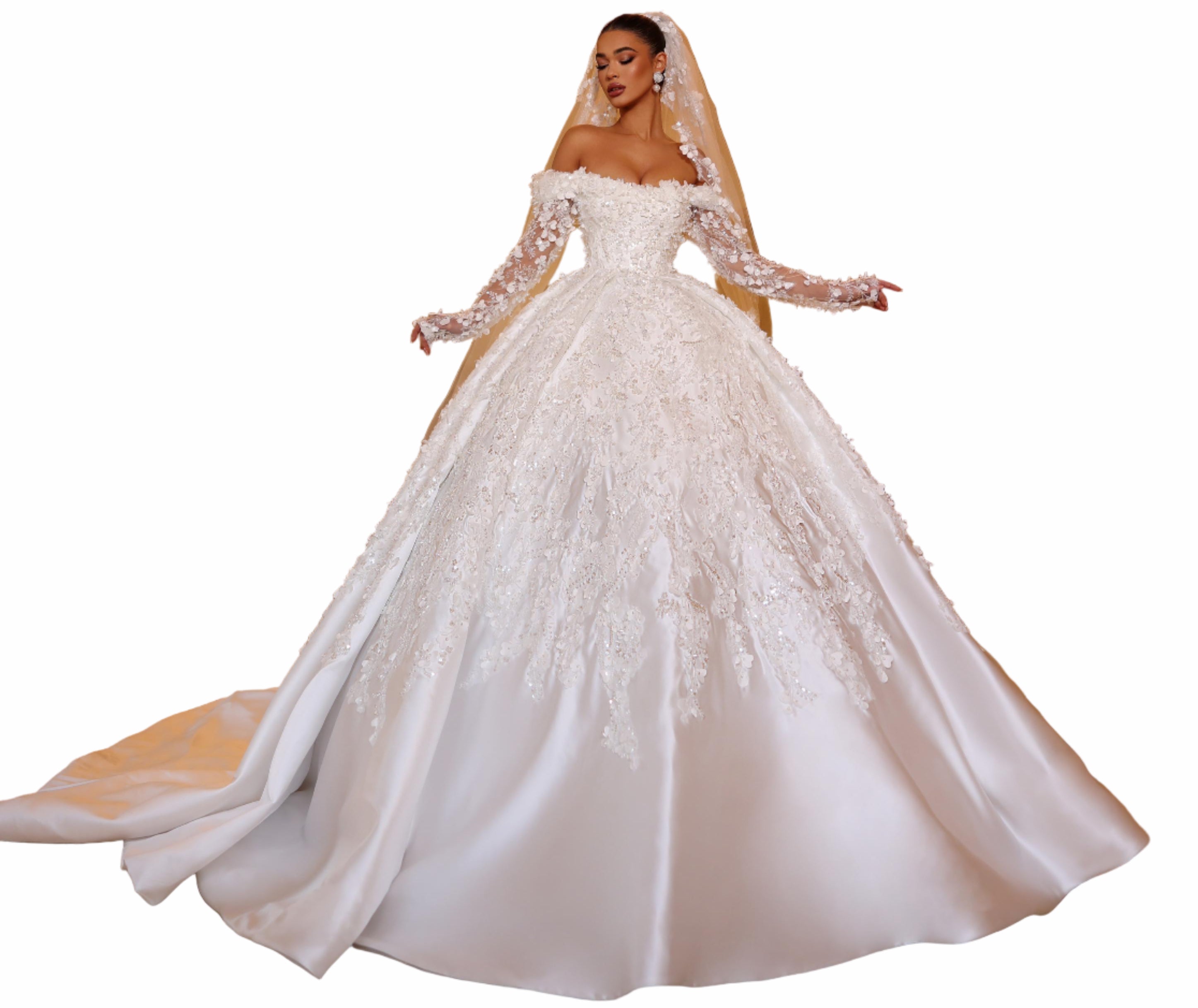 Woman in a white wedding dress 