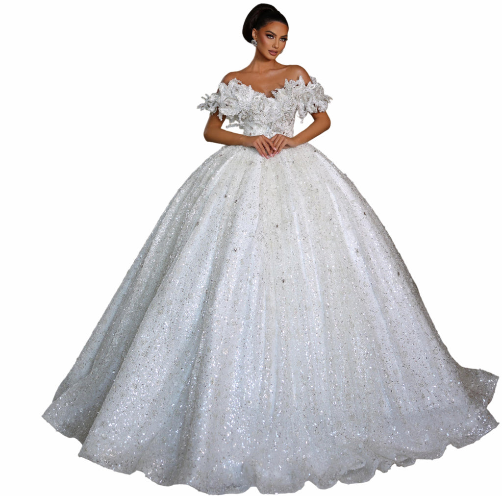 Woman in a white wedding dress 