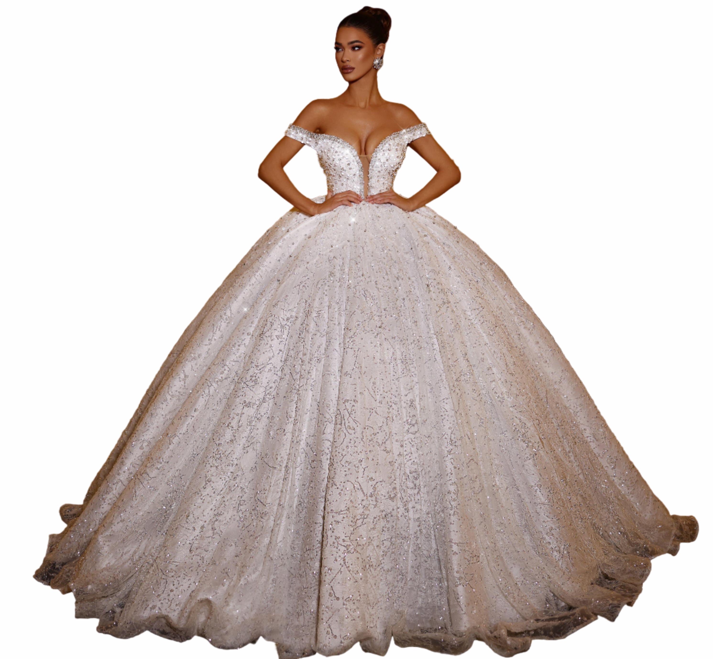 Woman in a white wedding dress 