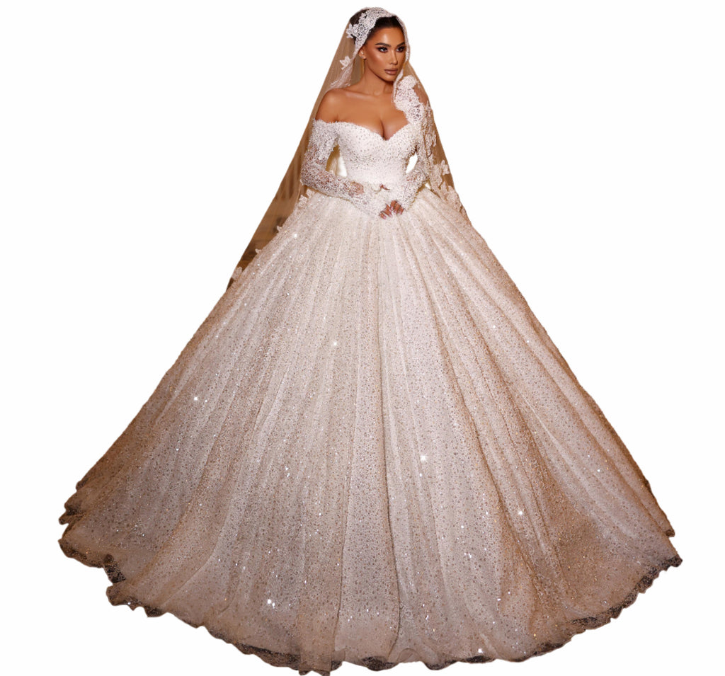 Woman in a white wedding dress 