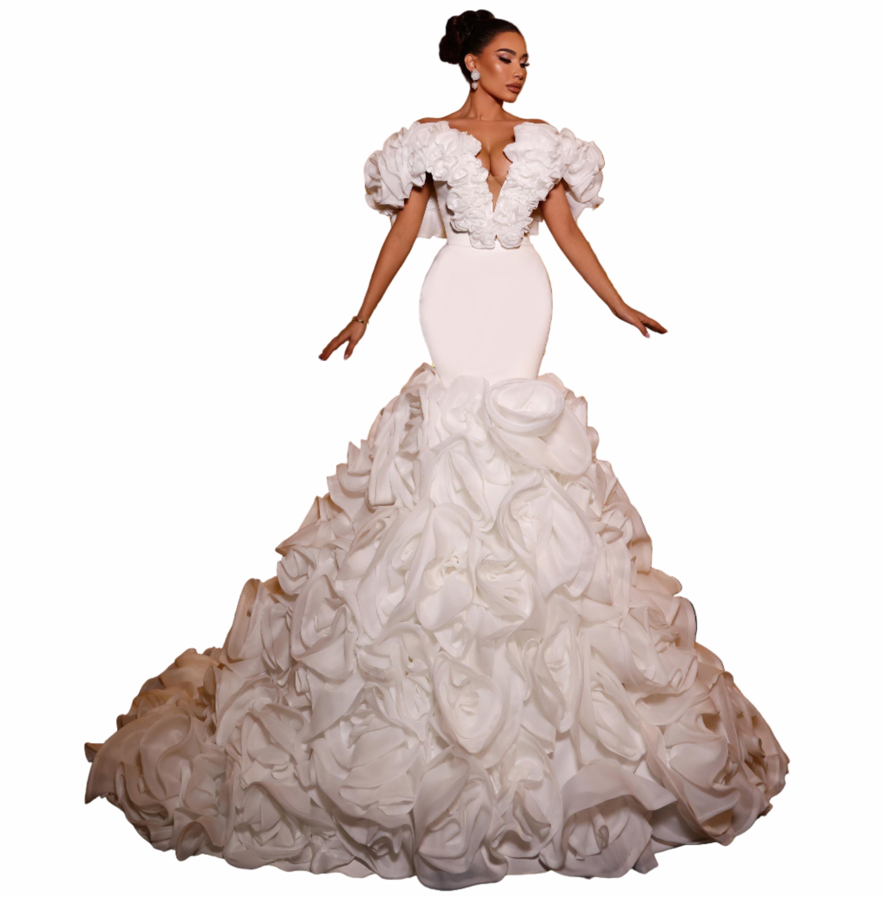 Woman in a white wedding dress 