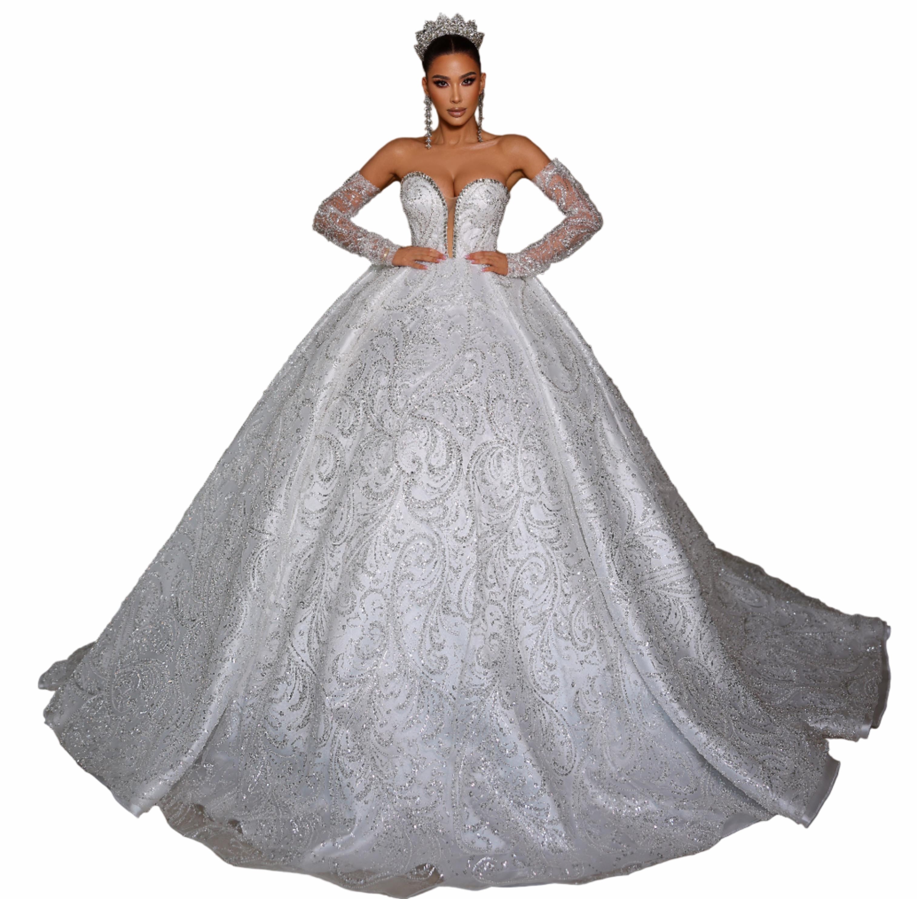 Woman in a white wedding dress 